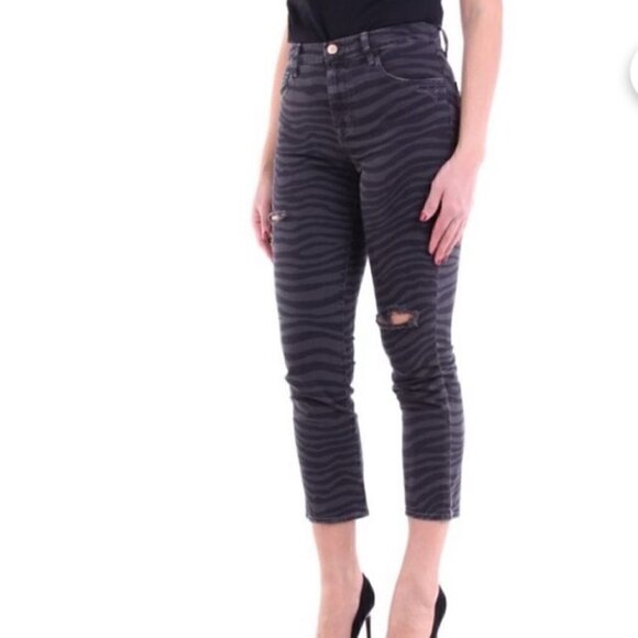 J Brand Black Dazzle Destruct Jeans Size 24 - Picture 2 of 13